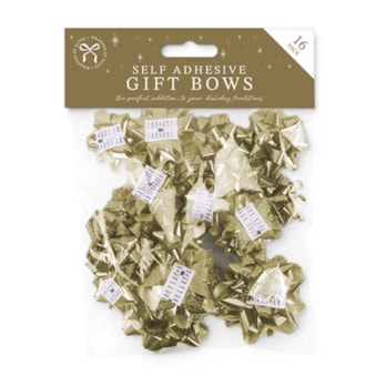 Wholesale Christmas Metallic Gift Bows 16pk | Wholesale Direct