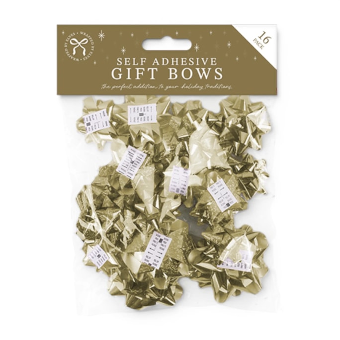 Wholesale Christmas Metallic Gift Bows 16pk | Wholesale Direct