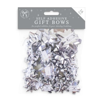 Wholesale Christmas Metallic Gift Bows 16pk | Wholesale Direct