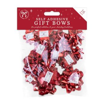 Wholesale Christmas Metallic Gift Bows 16pk | Wholesale Direct