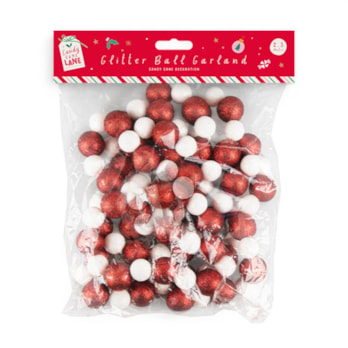 Wholesale Candy Cane Glitter Ball Garland 2.3M | Wholesale Direct Wholesale Candy Cane Glitter Ball Garland 2.3M | Wholesale Direct