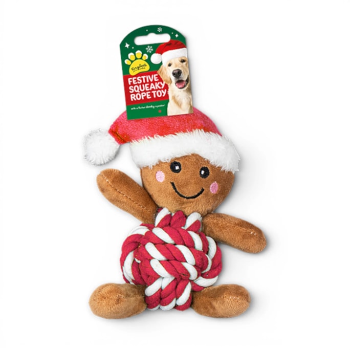 Wholesale Gingerbread Man Rope Plush Dog Toy | Wholesale Direct