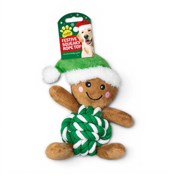 Wholesale Gingerbread Man Rope Plush Dog Toy | Wholesale Direct