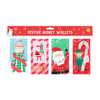 Wholesale Christmas Character Money Wallets - 4 Pack | Wholesale Direct Wholesale Christmas Character Money Wallets - 4 Pack | Wholesale Direct