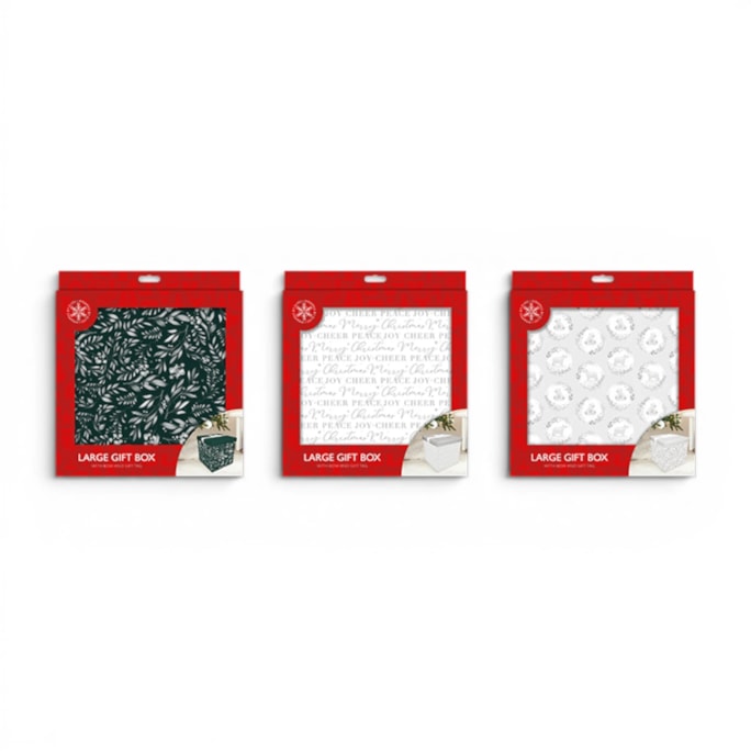 Wholesale Christmas Large Folding Gift Box with Bow Tie | Wholesale Direct