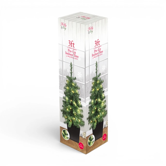Wholesale Pre-Lit Christmas Potted Tree 3ft | Wholesale Direct