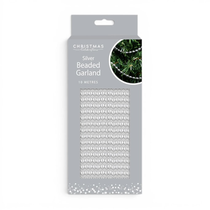 Wholesale Silver Beaded Garland 10M | Wholesale Direct