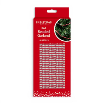 Wholesale Red Beaded Garland 10M | Wholesale Direct