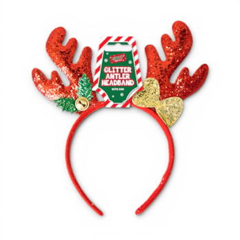 Wholesale Christmas Glitter Antler with Bow Headband | Wholesale Direct Wholesale Christmas Glitter Antler with Bow Headband | Wholesale Direct