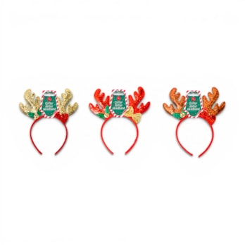 Wholesale Christmas Glitter Antler with Bow Headband | Wholesale Direct Wholesale Christmas Glitter Antler with Bow Headband | Wholesale Direct