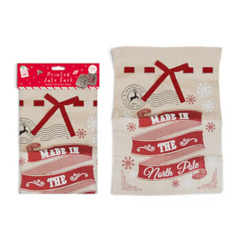 Wholesale Printed Jute Style Sack 50cm x 70cm | Wholesale Direct