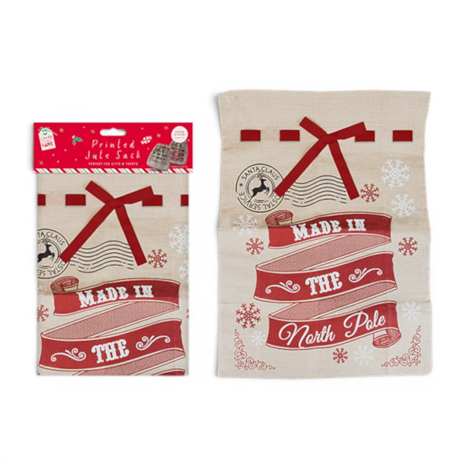 Wholesale Printed Jute Style Sack 50cm x 70cm | Wholesale Direct