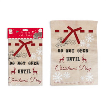 Wholesale Printed Jute Style Sack 50cm x 70cm | Wholesale Direct