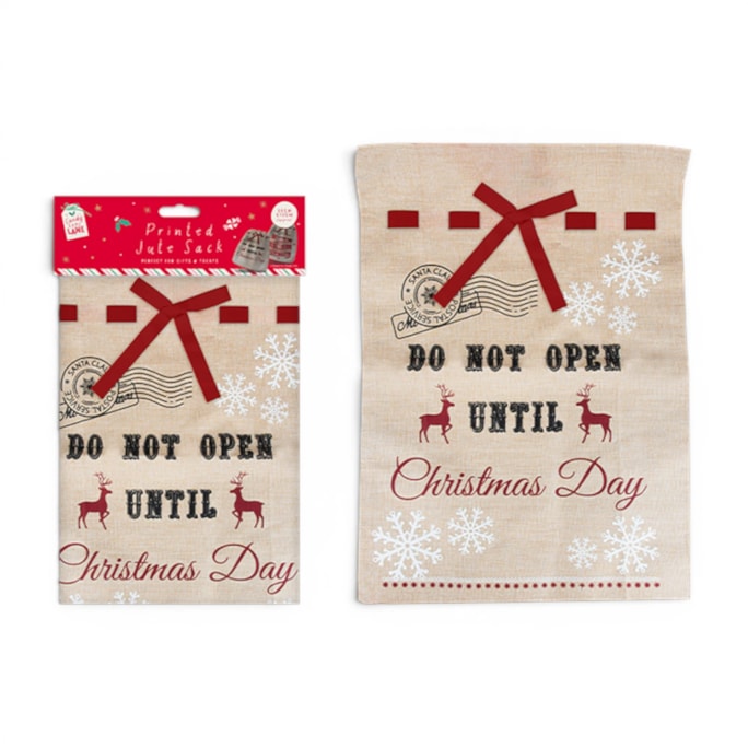 Wholesale Printed Jute Style Sack 50cm x 70cm | Wholesale Direct