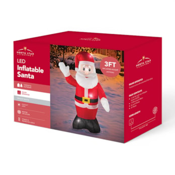 Wholesale Mains Powered Inflatable LED Santa 3ft | Wholesale Direct Wholesale Mains Powered Inflatable LED Santa 3ft | Wholesale Direct