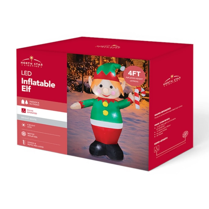 Wholesale Mains Powered Inflatable LED Elf 4ft | Wholesale Direct