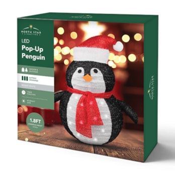 Wholesale LED Battery Operated Bright White Pop-Up Penguin 1.8ft | Wholesale Direct