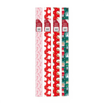 Wholesale Cute Christmas Foil Wrapping Paper 3m | Wholesale Direct