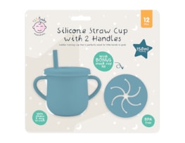 Wholesale Silicone 2 Handle Straw Cup With Snack Cup Lid Wholesale Silicone 2 Handle Straw Cup With Snack Cup Lid
