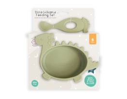 Wholesale Dino Silicone Feeding Set Wholesale Dino Silicone Feeding Set
