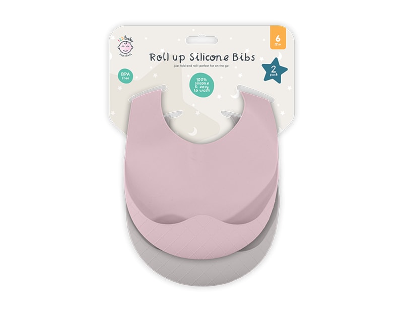 Wholesale Light Weight Silicone Bibs 2Pk Wholesale Light Weight Silicone Bibs 2Pk