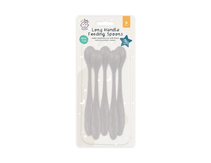 Wholesale Long Handle Feeding Spoon 5 Pack Wholesale Long Handle Feeding Spoon 5 Pack