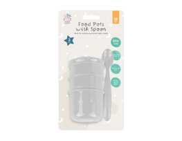 Wholesale Food Pots with Spoon 110ML 3 Pack Wholesale Food Pots with Spoon 110ML 3 Pack