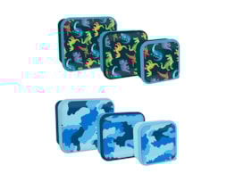 Wholesale Boys Printed Food Boxes 3pk Assorted Sized Wholesale Boys Printed Food Boxes 3pk