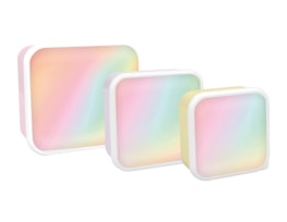 Wholesale Girls Printed Food Boxes 3pk Wholesale Girls Ombre Printed Food Boxes 3pk