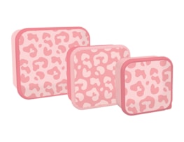Wholesale Girls Printed Food Boxes 3pk Wholesale Girls Leopard Print Food Boxes 3pk