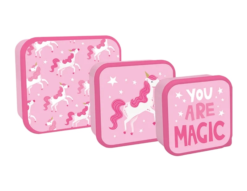 Wholesale Girls Printed Food Boxes 3pk