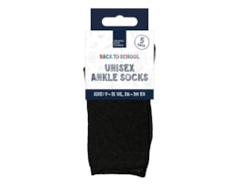 Wholesale Unisex Ankle Socks 5pk 4 Asstd Sizes