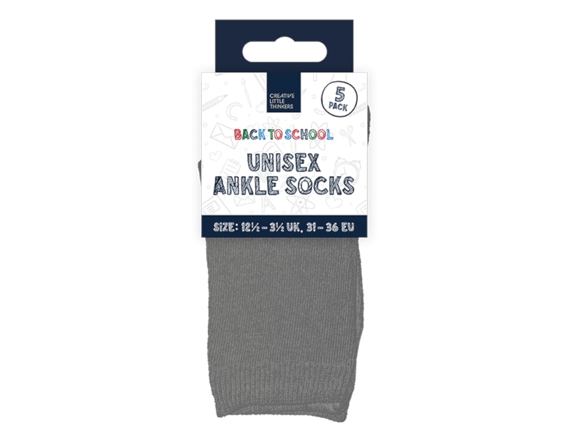 Wholesale Unisex Ankle Socks 5pk 4 Asstd Sizes Wholesale Unisex Ankle Socks 5pk 4 Asstd Sizes