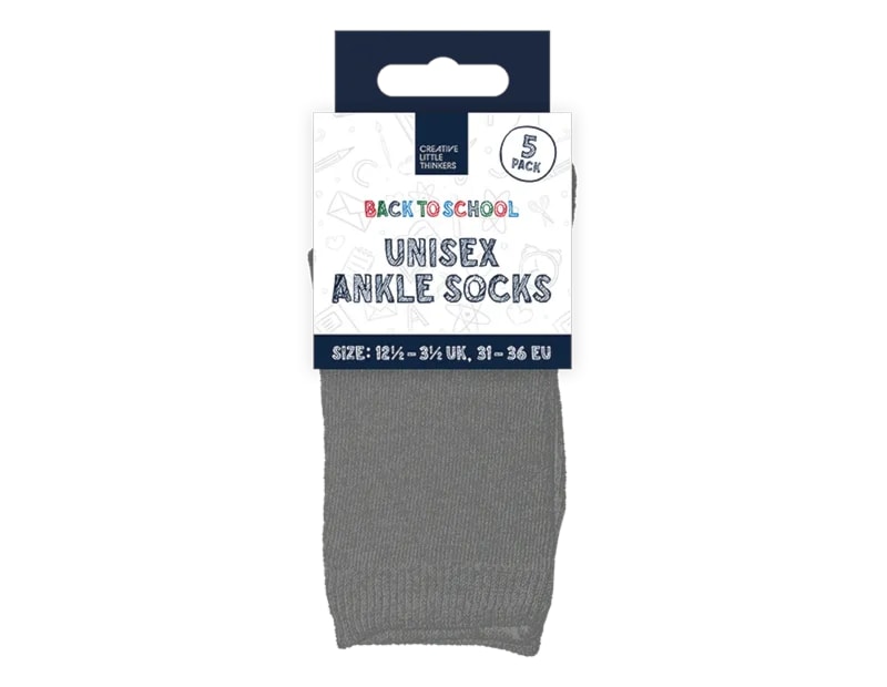 Wholesale Unisex Ankle Socks 5pk 4 Asstd Sizes