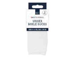 Wholesale Unisex Ankle Socks 5pk 4 Asstd Sizes