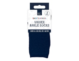 Wholesale Unisex Ankle Socks 5pk 4 Asstd Sizes