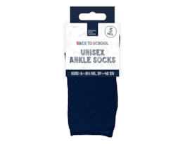 Wholesale Unisex Ankle Socks 5pk 4 Asstd Sizes