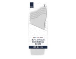 Wholesale Boys Cotton Rich Ribbed Socks 5pk 4 asstd sizes Wholesale Boys Cotton Rich Ribbed Socks 5pk 4 asstd sizes