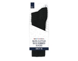 Wholesale Boys Cotton Rich Ribbed Socks 5pk 4 asstd sizes Wholesale Boys Cotton Rich Ribbed Socks 5pk 4 asstd sizes