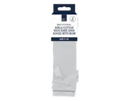 Wholesale Girls Cotton Rich Knee Socks with Bow 2pk 4 asstd sizes Wholesale Girls Cotton Rich Knee Socks with Bow 2pk 4 asstd sizes