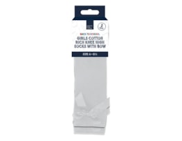 Wholesale Girls Cotton Rich Knee Socks with Bow 2pk 4 asstd sizes Wholesale Girls Cotton Rich Knee Socks with Bow 2pk 4 asstd sizes