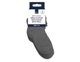 Wholesale Girls Cotton Rich Socks with Frill 5pk 4 asstd sizes Wholesale Girls Cotton Rich Socks with Frill 5pk 4 asstd sizes