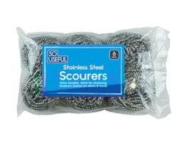 Wholesale Stainless Steel Scourers 6pk CDU
