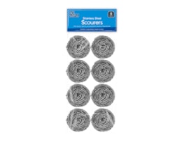 Wholesale Stainless Steel Scourers 8pk CDU Wholesale Stainless Steel Scourers 8pk CDU