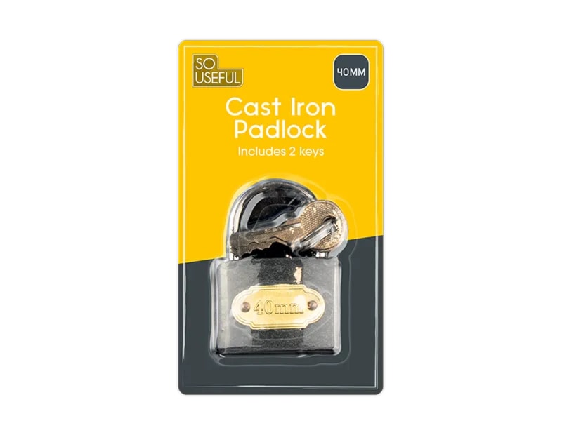 Wholesale Cast Iron Padlock 40mm CDU Wholesale Cast Iron Padlock 40mm CDU