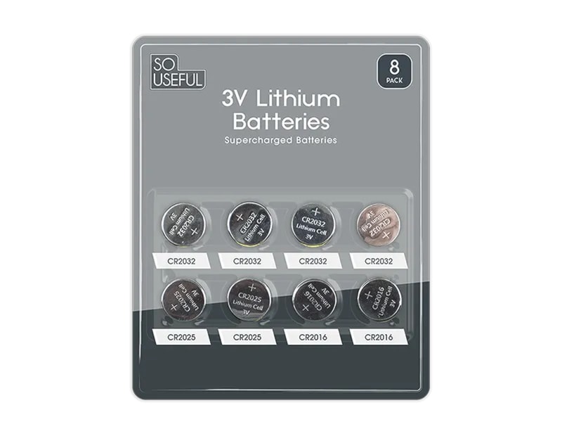 Wholesale 3V Lithium Batteries 8pk CDU