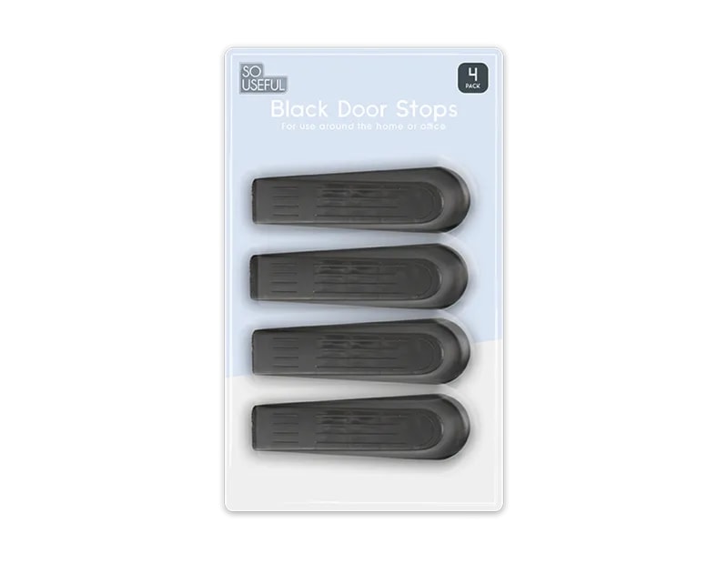Wholesale Black Door Stops 4pk CDU