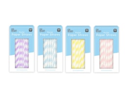 Wholesale Pastel Paper Straws 50pk CDU