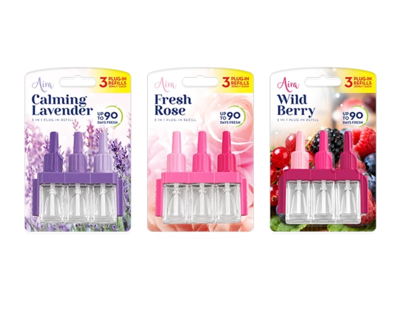 Wholesale Air Freshener Refill 3pk Asstd Fragrances CDU