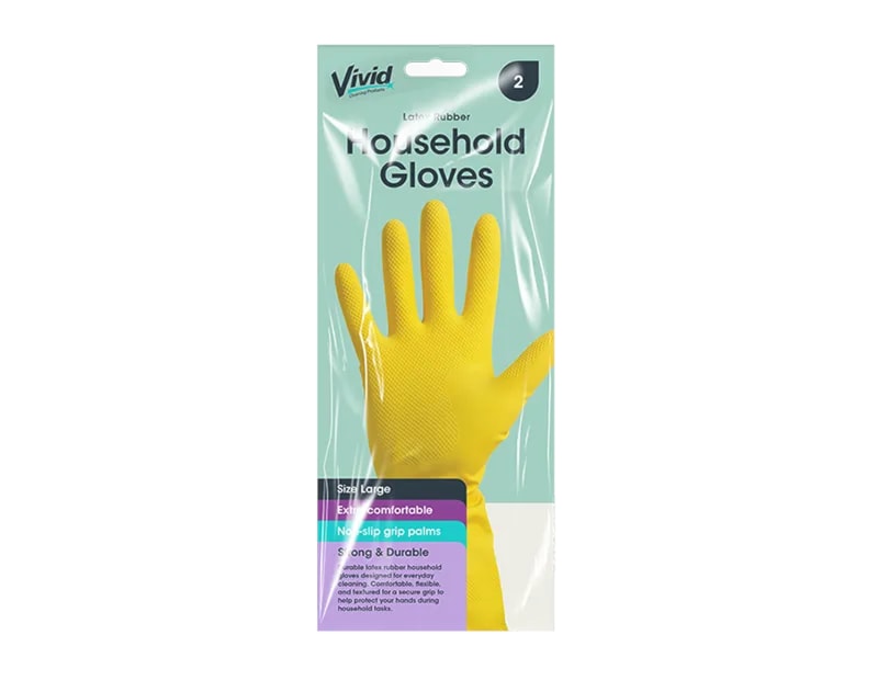 Wholesale Household Gloves 1 Pair CDU - Large Wholesale Household Gloves 1 Pair CDU - Large